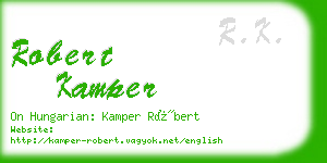 robert kamper business card